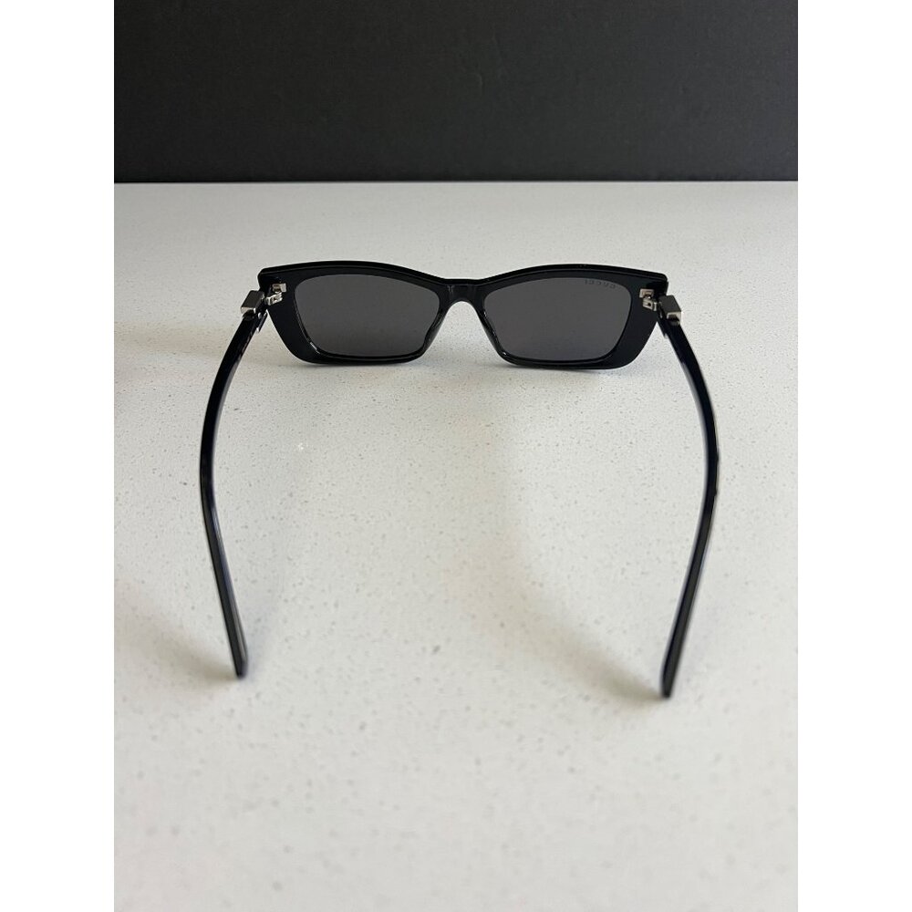 Gucci Logo Rectangular Black Sunglasses - image 7